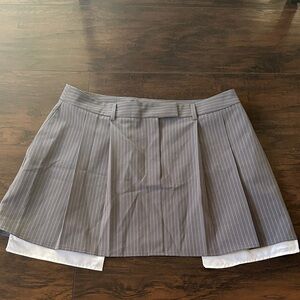 Forever 21 Gray Pinstripe Mini Skirt